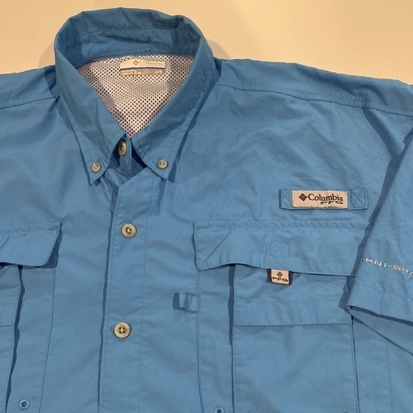 Columbia men’s short sleeved shirt vented, PFG size large - Picture 1 of 8